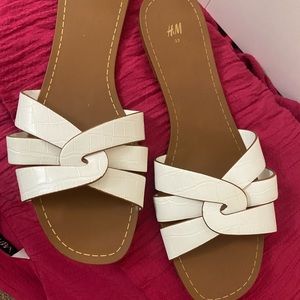NEW White crossed sandals from H&M